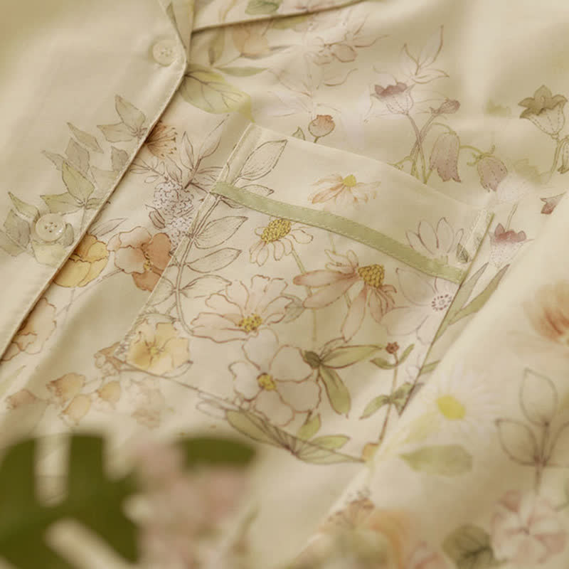 Loungewear-Set mit langen Ärmeln und ländlichem Blumenmuster - image 11
