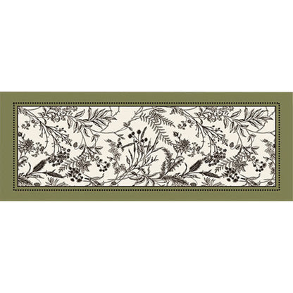 Eleganter Vintage-Fußteppich mit Blumenmuster - Grün - 100cm x 200cm - image 1