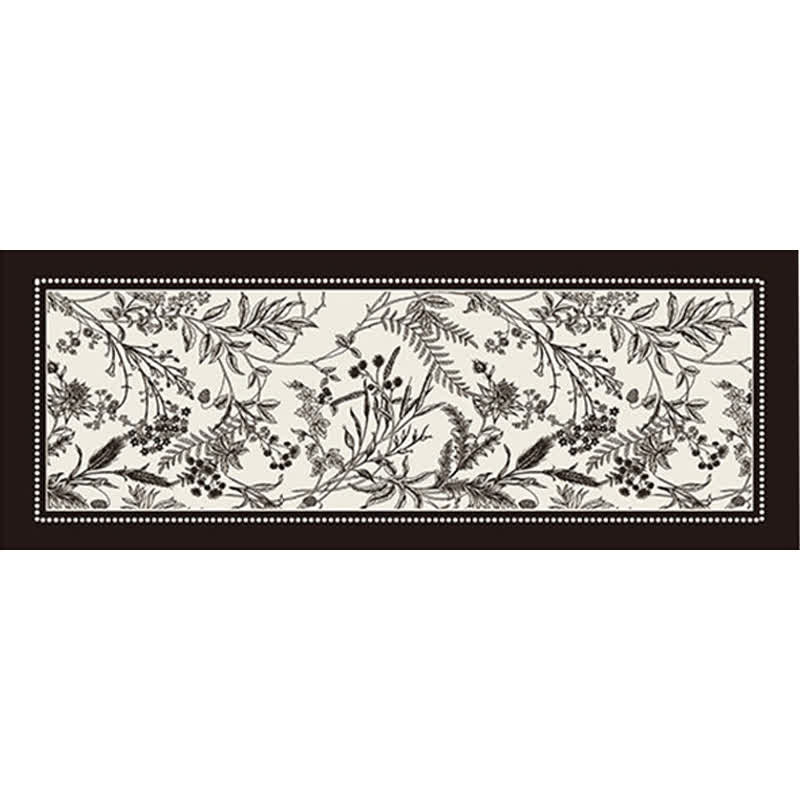 Eleganter Vintage-Fußteppich mit Blumenmuster - Schwarz - 100cm x 200cm - image 9