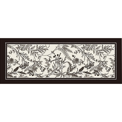 Eleganter Vintage-Fußteppich mit Blumenmuster - Schwarz - 100cm x 200cm - image 9