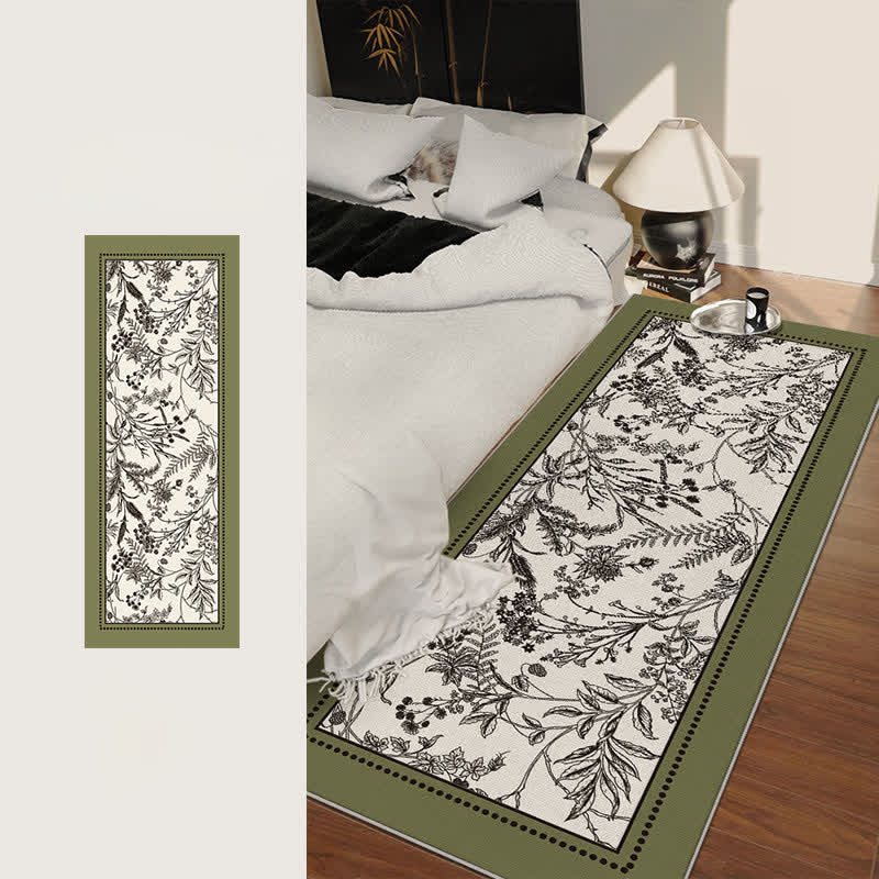 Eleganter Vintage-Fußteppich mit Blumenmuster - image 2