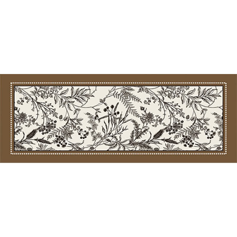 Eleganter Vintage-Fußteppich mit Blumenmuster - Kaffee - 100cm x 200cm - image 5
