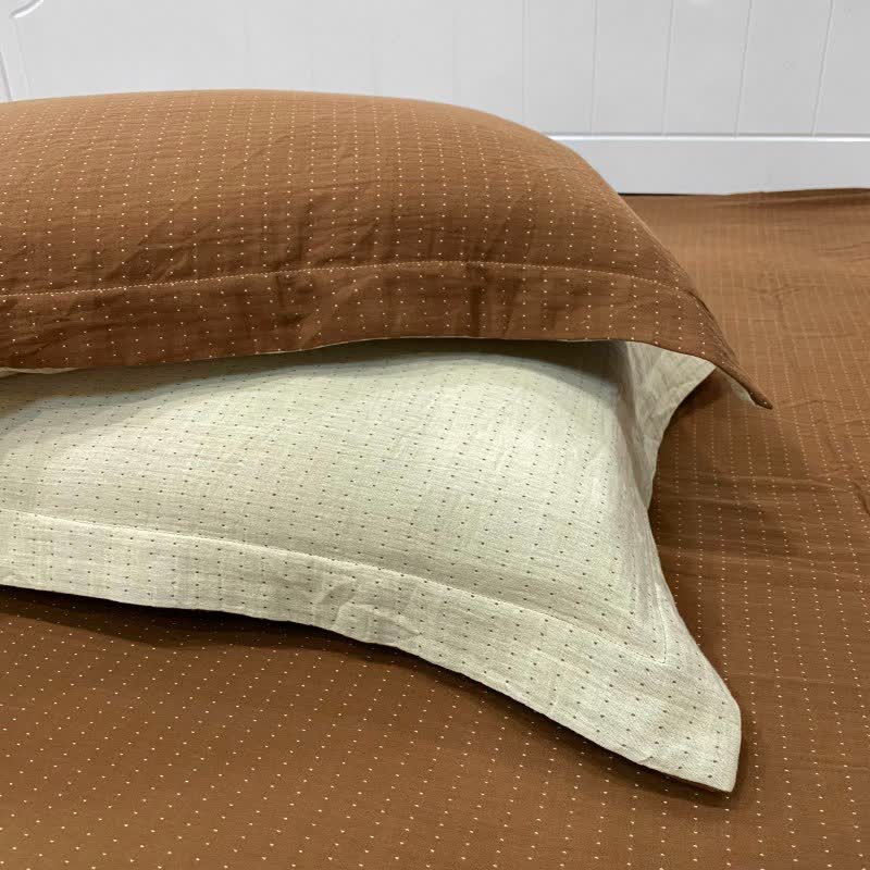 Tagesdecke aus Baumwoll-Doppelgaze mit minimalistischem Punktmuster - image 4