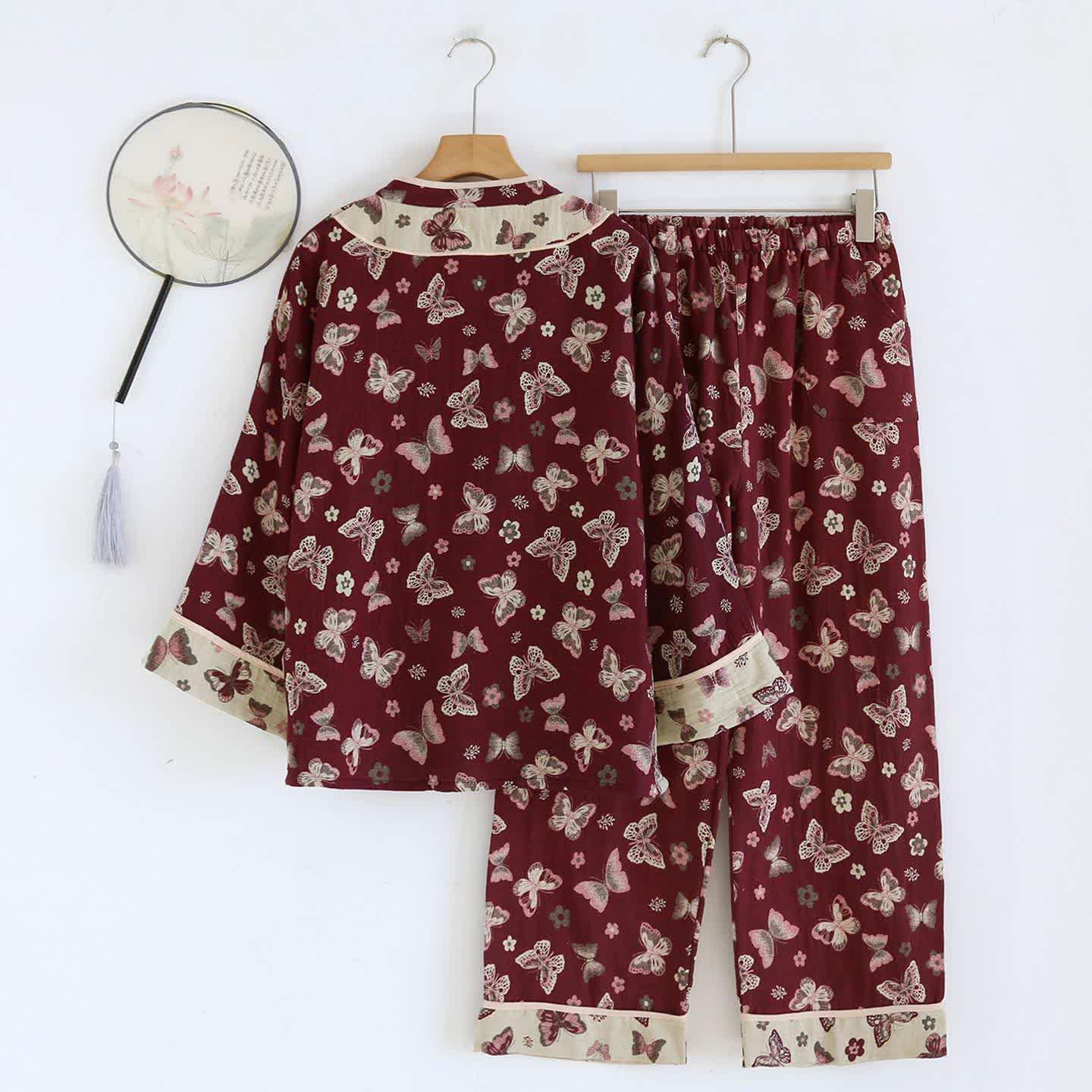 Pyjama-Set aus Baumwolle im orientalischen Schmetterlingsstil - image 5