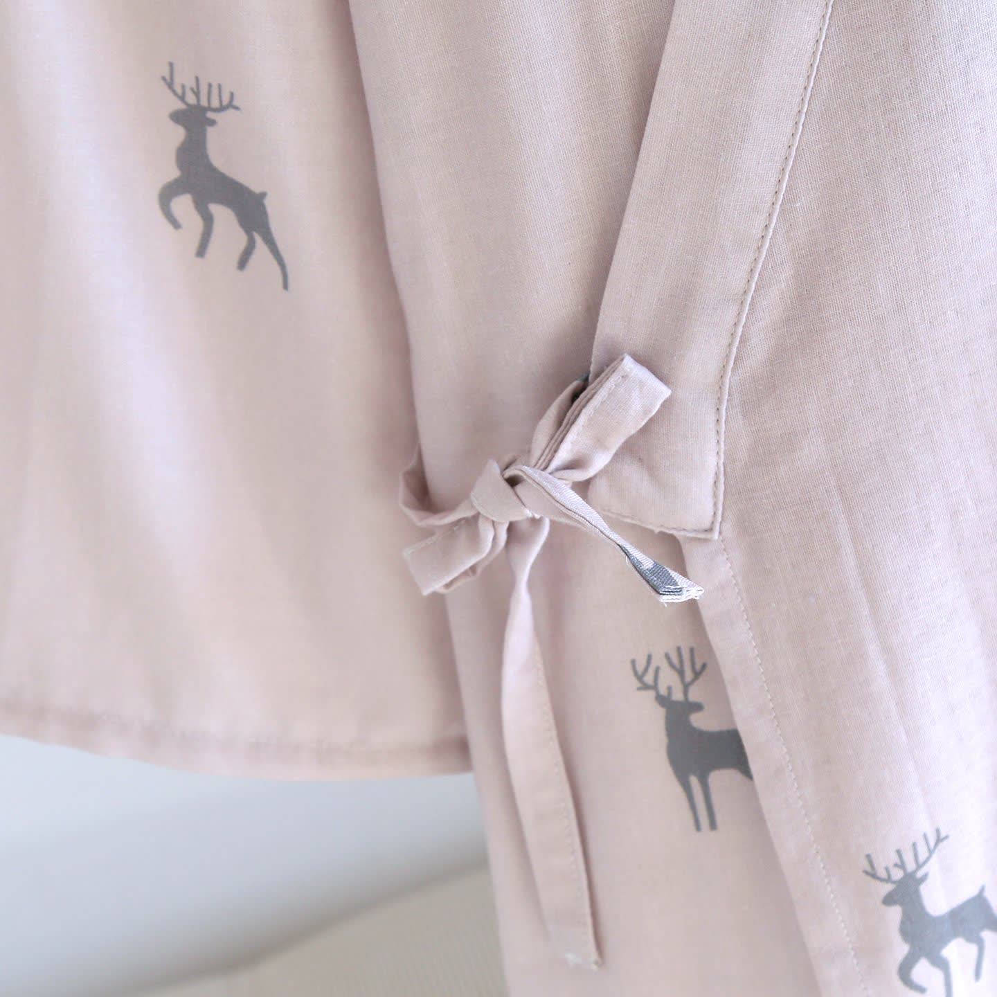 Kimono-Bademantel aus Baumwollgaze mit Hirschmotiv für Paare - image 6