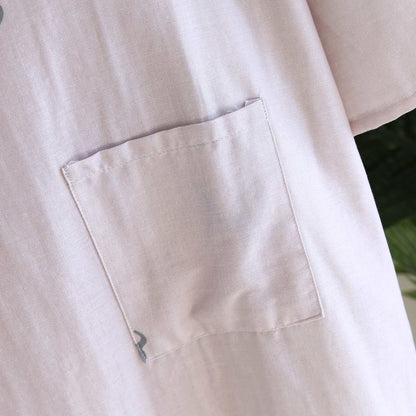 Kimono-Bademantel aus Baumwollgaze mit Hirschmotiv für Paare - image 7