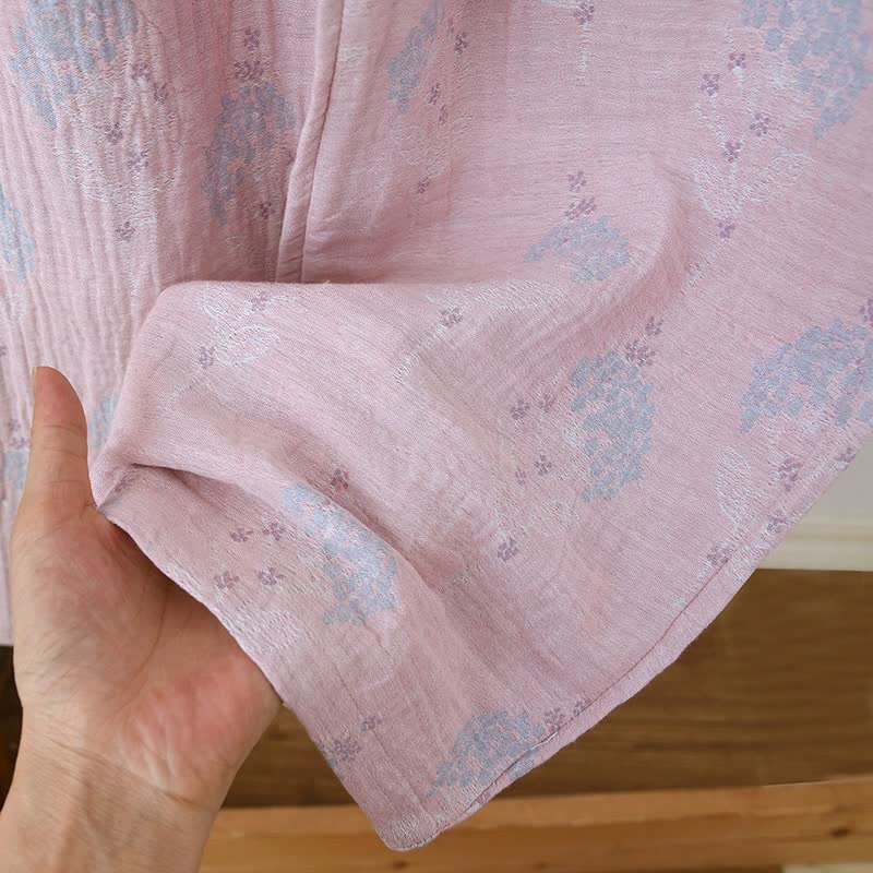 Pyjama-Set aus Baumwolle im Vintage-Stil mit dezentem Blumenmuster - image 7