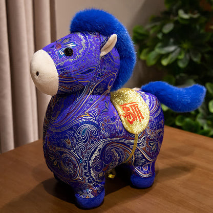 Vintage-Dekoration mit traditionellem Tierkreiszeichen-Pferdespielzeug - Blau - 30cm - image 11