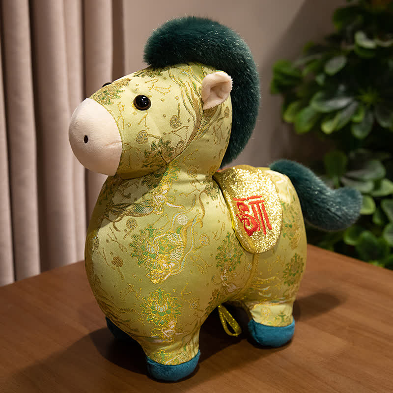 Vintage-Dekoration mit traditionellem Tierkreiszeichen-Pferdespielzeug - Hellgrün - 30cm - image 8