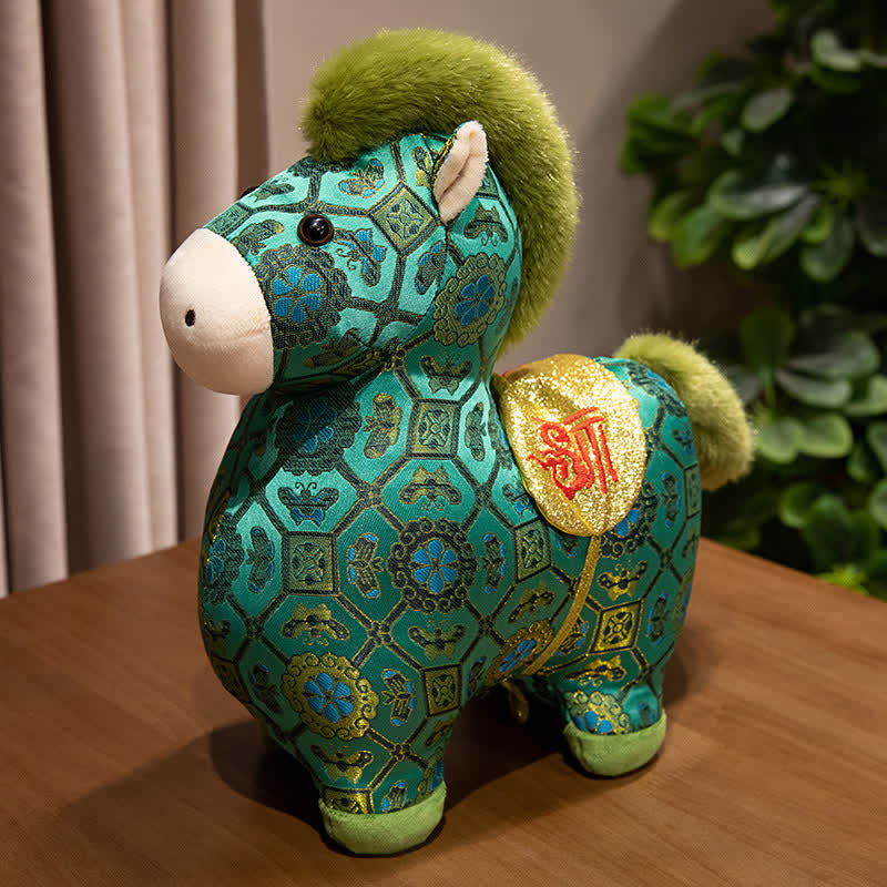 Vintage-Dekoration mit traditionellem Tierkreiszeichen-Pferdespielzeug - Dunkelgrün - 30cm - image 7