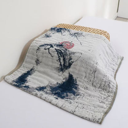 Küchenhandtuch aus Baumwollgaze mit Motiv „Landkatze & Früchte“ - image 3