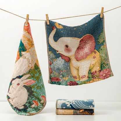 Küchenhandtuch aus Baumwollgaze mit niedlichem Tiermotiv - image 0