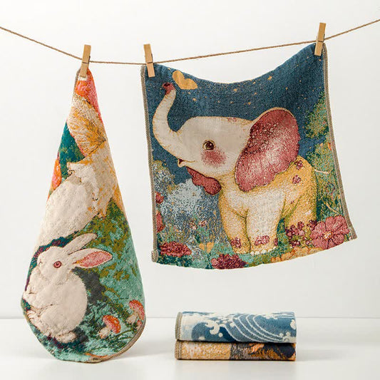 Küchenhandtuch aus Baumwollgaze mit niedlichem Tiermotiv - image 0