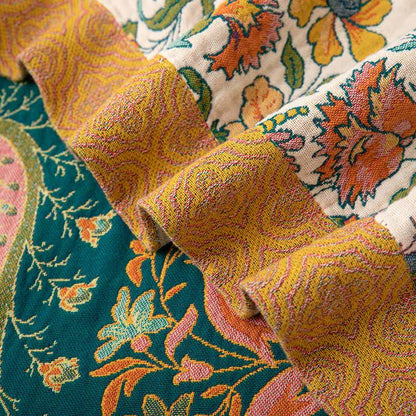 Wendbare Decke aus Baumwollgaze mit Paisley- und Blumenmuster - image 5