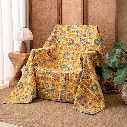 Geometrisches Karomuster, karierte Baumwollgaze-Decke - 230cm x 250cm - image 0