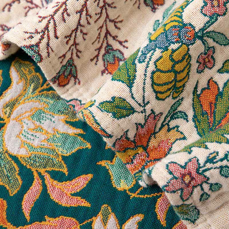 Wendbare Decke aus Baumwollgaze mit Paisley- und Blumenmuster - image 6