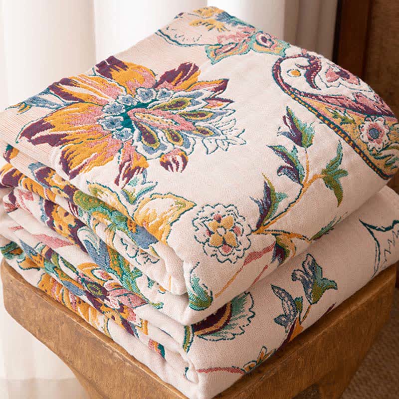 Vintage-Baumwollgaze-Decke im Ethno-Stil - image 2