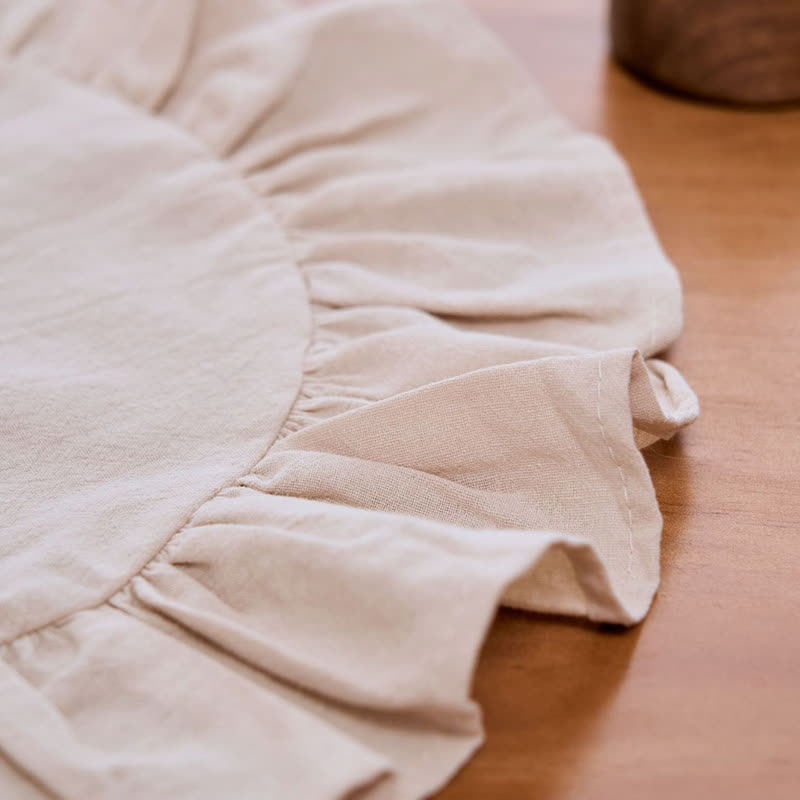 Minimalistische, einfarbige Platzsets mit Rüschenrand (4 Stück) - image 12