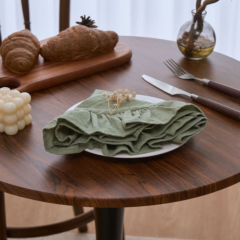 Minimalistische, einfarbige Platzsets mit Rüschenrand (4 Stück) - image 20