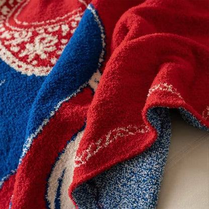 Festliche Strickdecke mit Pferdemotiv - image 11