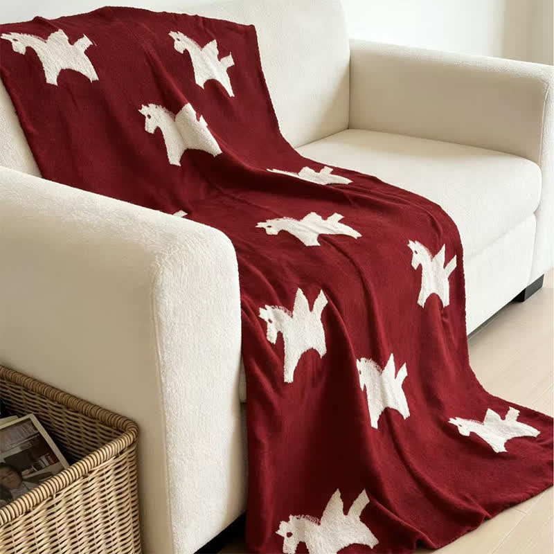Fleecedecke mit weißem Pegasus-Motiv - image 5