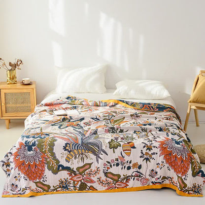 Wendbare Tagesdecke aus traumhaftem Regenwald-Baumwollgaze - 230cm x 250cm - image 0