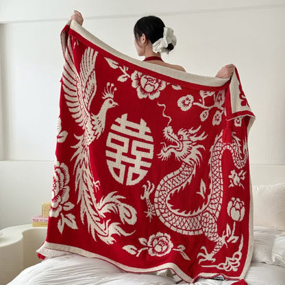 Glückverheißende Phönix-Strickdecke - image 1