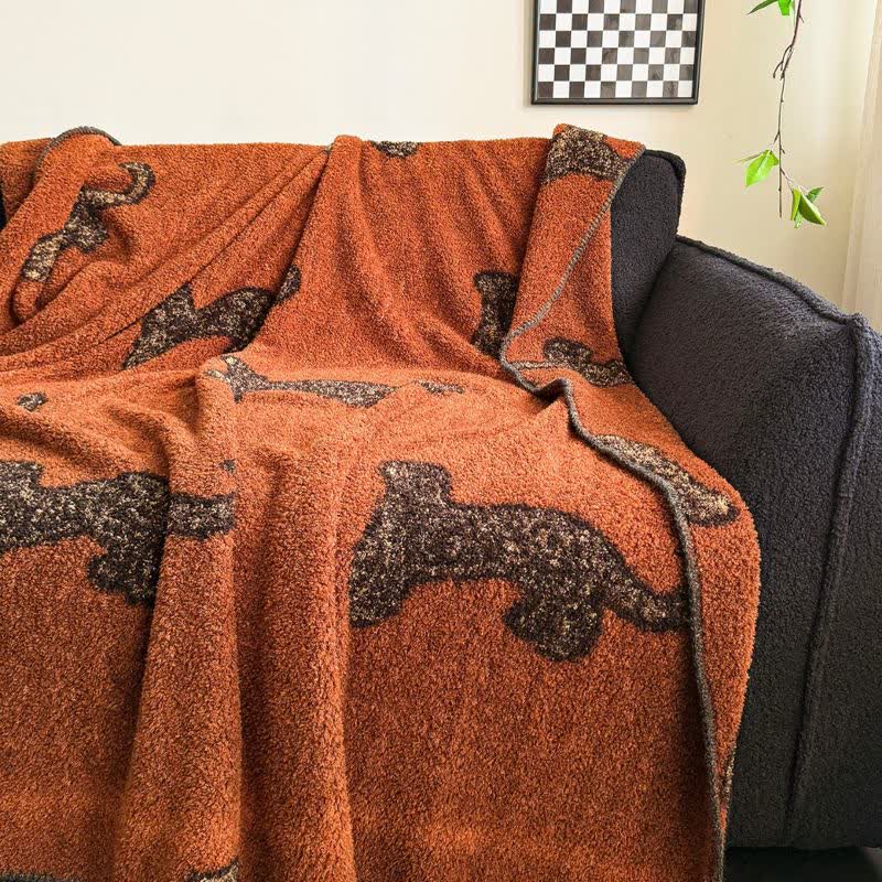 Vintage Leopard Flauschige Kuscheldecke - 200cm x 230cm - image 0
