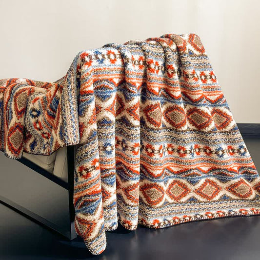 Flauschige Tagesdecke im Bohème-Stil - Braun - 200cm x 230cm - image 0