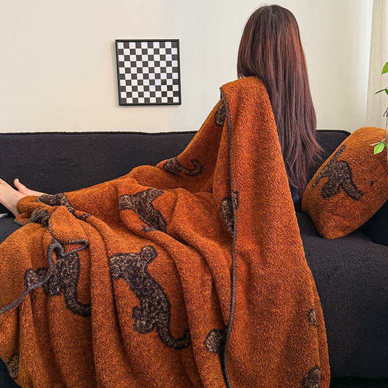Vintage Leopard Flauschige Kuscheldecke - image 6