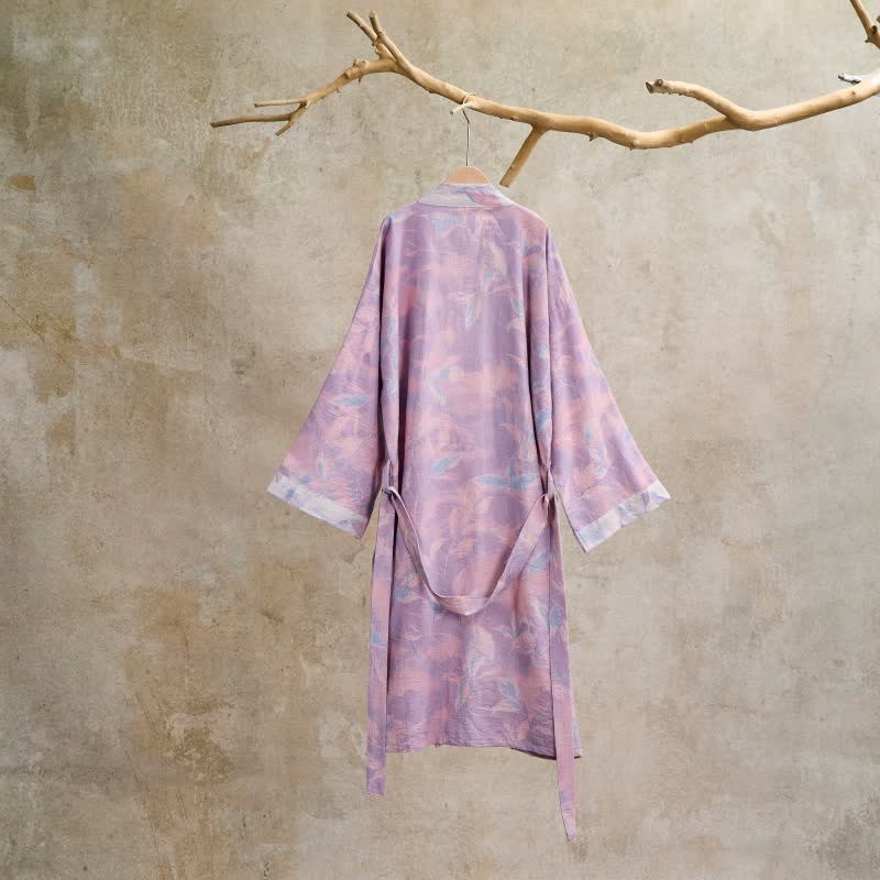 Kimono-Bademantel aus Naturbaumwollgaze - image 20