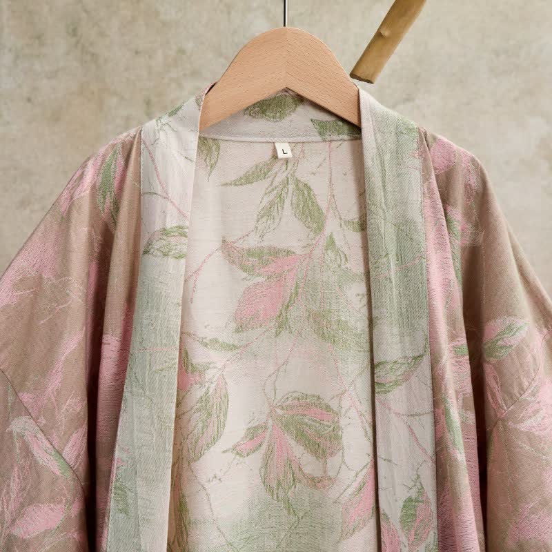 Kimono-Bademantel aus Naturbaumwollgaze - image 2