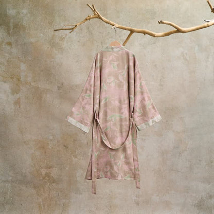 Kimono-Bademantel aus Naturbaumwollgaze - image 1