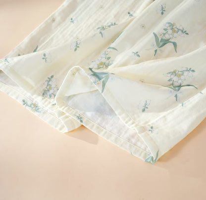 Pyjama-Set aus Baumwollgaze mit Glockenblumenmuster - image 8