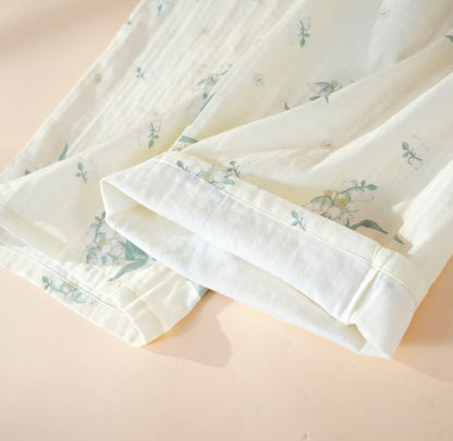 Pyjama-Set aus Baumwollgaze mit Glockenblumenmuster - image 9
