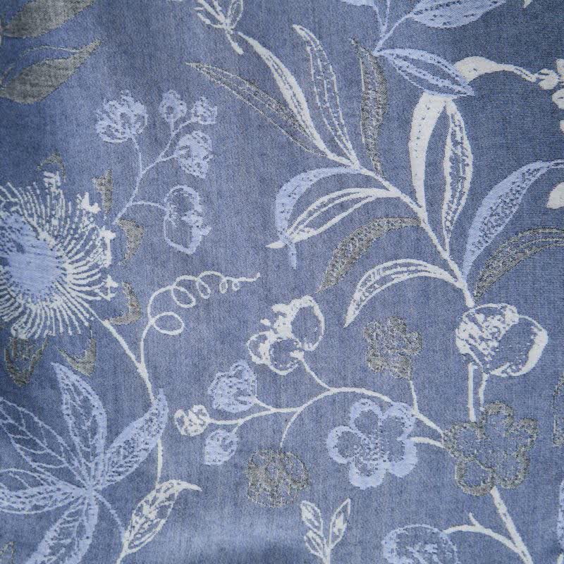 Kimono-Robe aus Baumwollgaze mit pastoralem Blattmuster - image 6