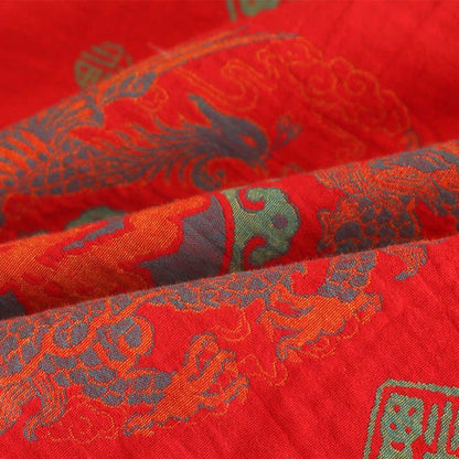 Glückverheißendes Baumwoll-Pyjama-Set mit Stehkragen - image 9