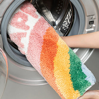 Dekorativer Badeteppich mit Regenbogenmotiven - image 3