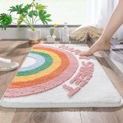 Dekorativer Badeteppich mit Regenbogenmotiven - image 2