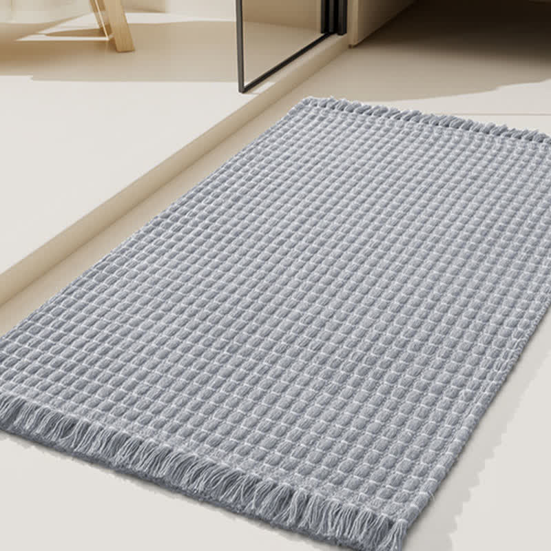 Gewebte Badematte mit Quasten - image 4