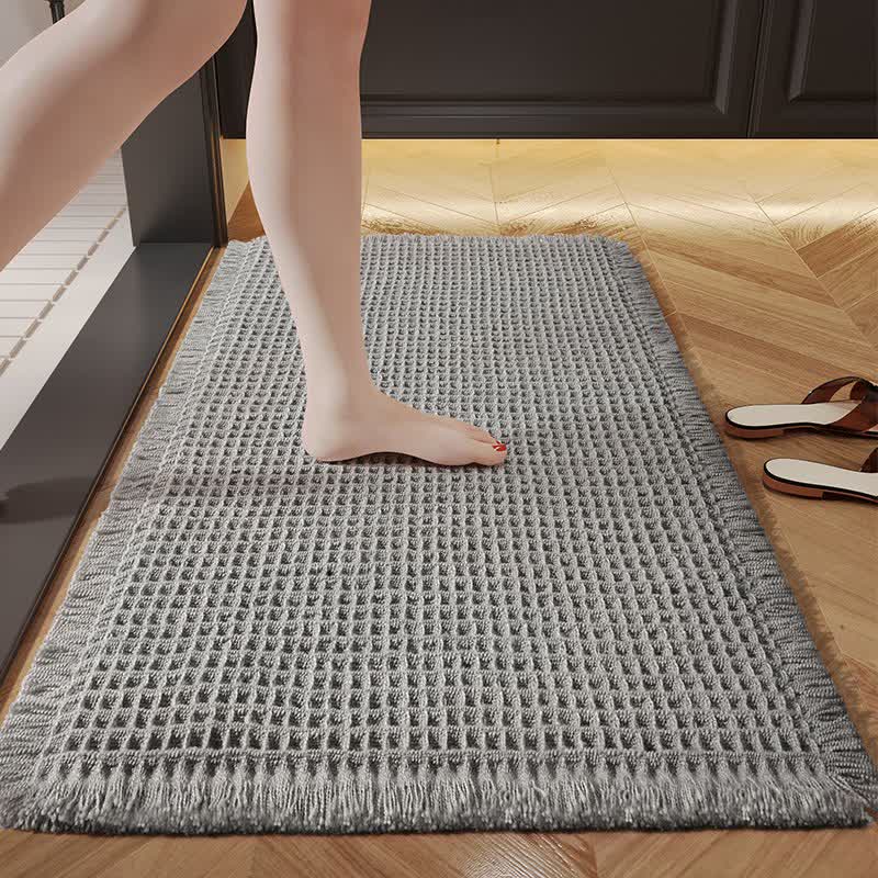 Minimalistische Waffel-Badematte - Grau - 61cm x 92cm - image 8