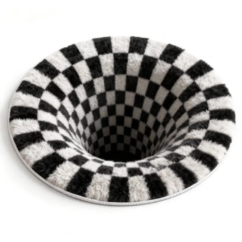 Ownkoti Black Hole 3D-karierter Teppich - B - 140 cm x 140 cm - image 9