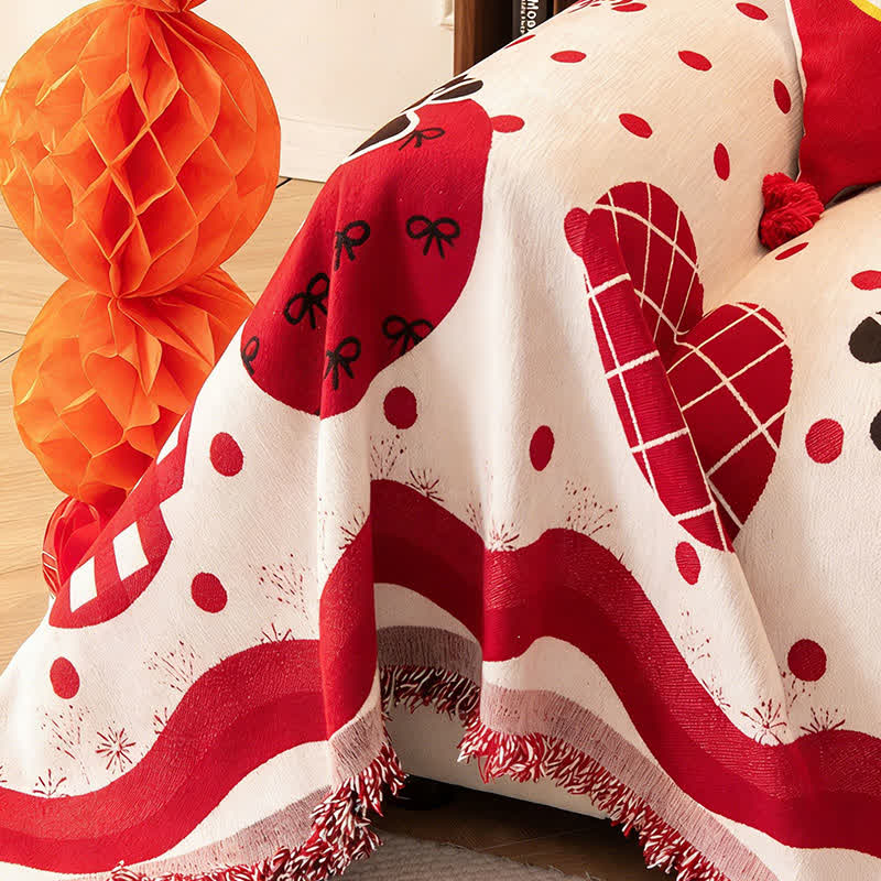 Rutschfeste Sofadecke mit Tierkreiszeichen-Pferd aus Chenille. - image 7