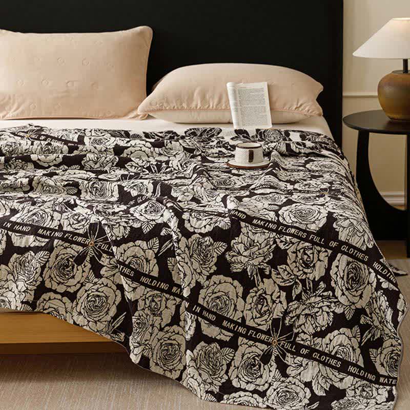 Country Blooming Rose Steppdecke aus reiner Baumwolle - image 4