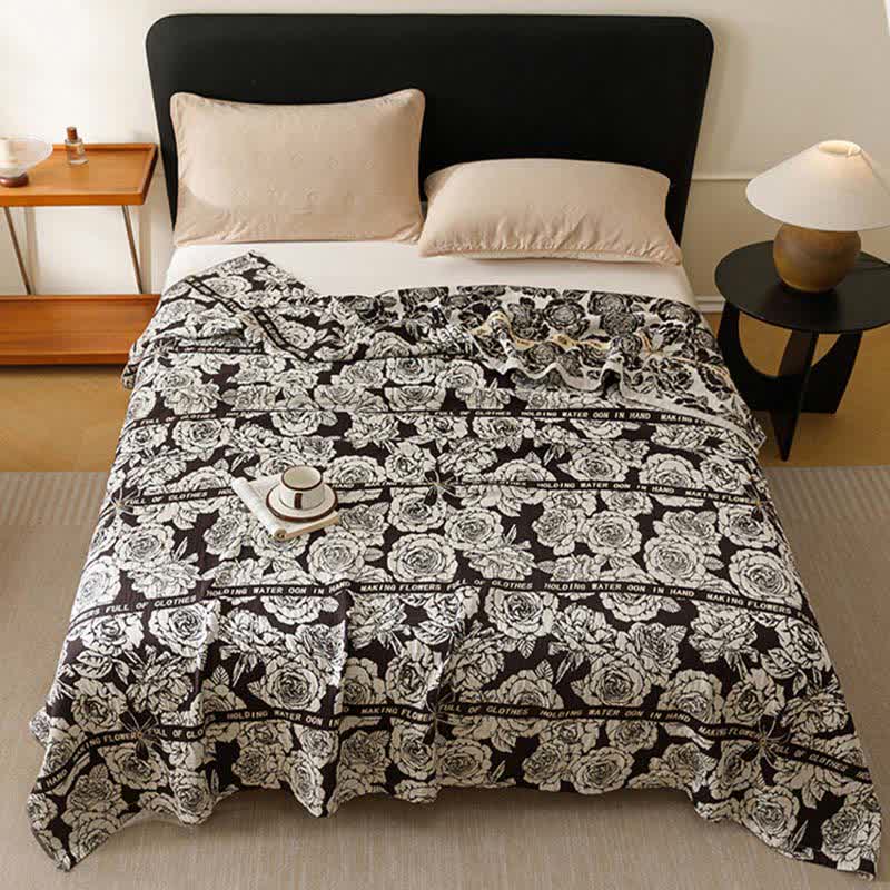 Country Blooming Rose Steppdecke aus reiner Baumwolle - image 3