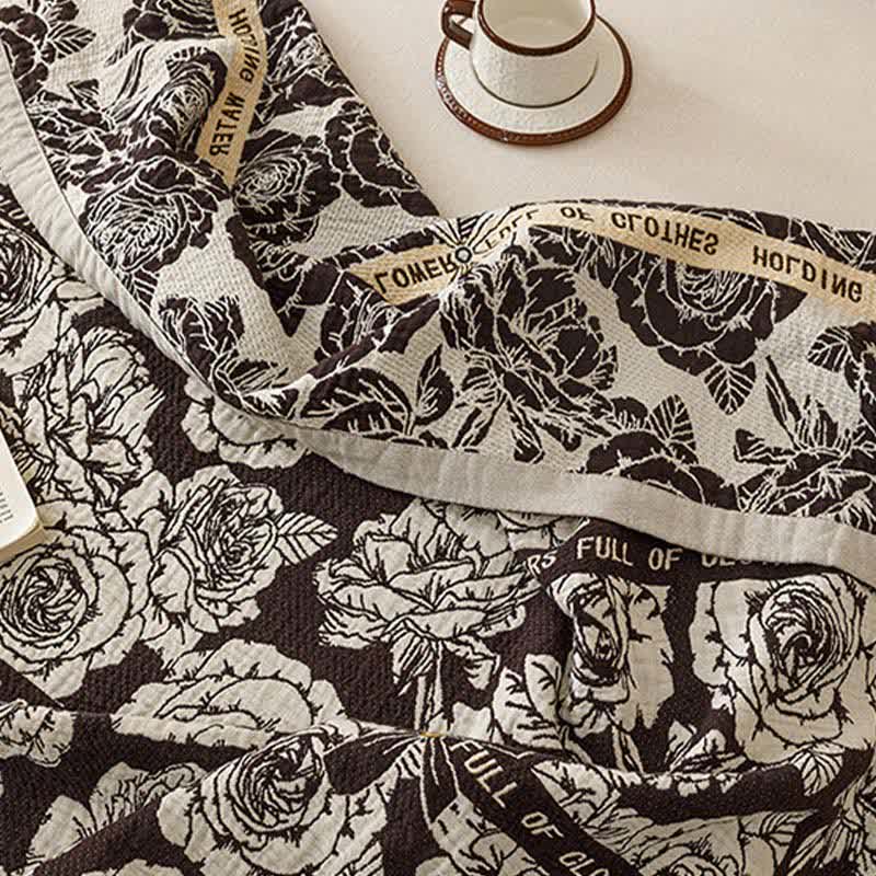 Country Blooming Rose Steppdecke aus reiner Baumwolle - image 7