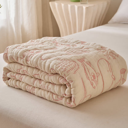 Quilt aus Baumwollgaze mit Meeresmotiven - image 3