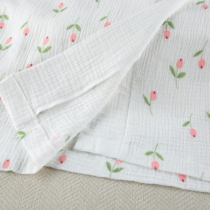 Baumwoll-Kurzpyjama mit Tulpenmuster - image 9