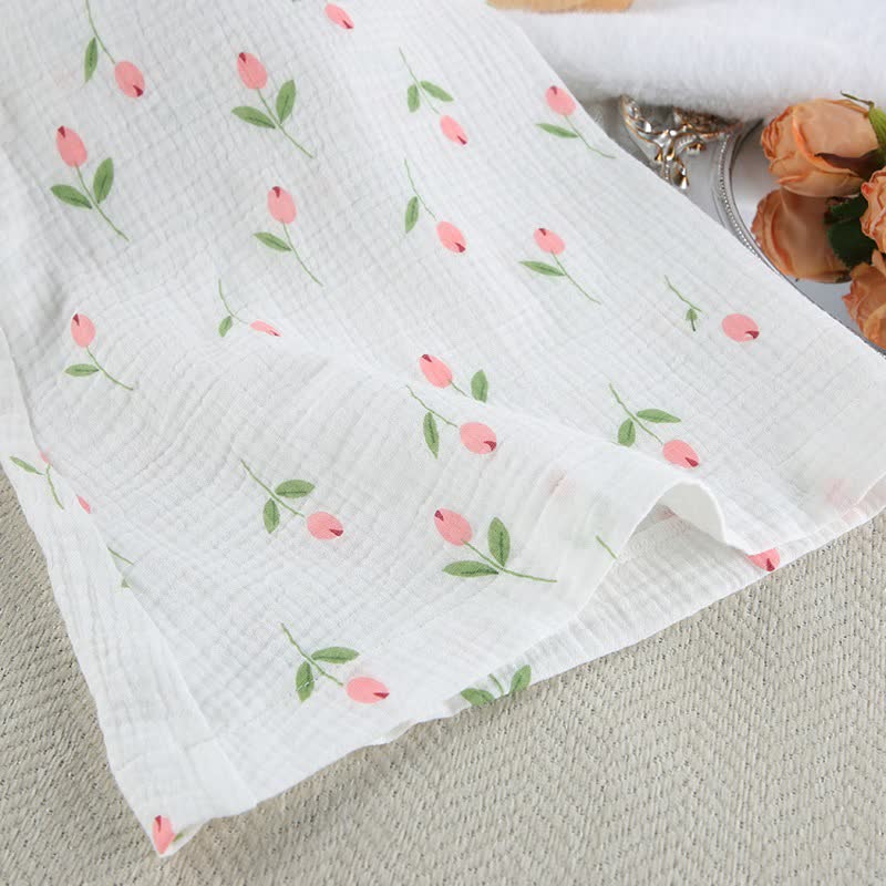 Baumwoll-Kurzpyjama mit Tulpenmuster - image 8