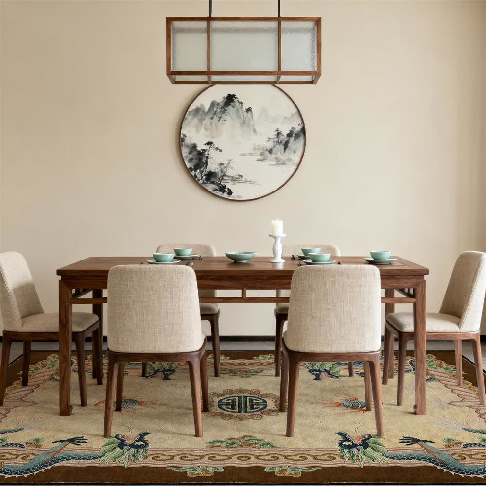 Klassischer Teppich im chinesischen Stil mit Drachenmotiv - image 8